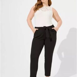 Pull-On High-Rise Crepe Pant